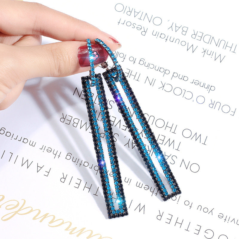 Long square earrings