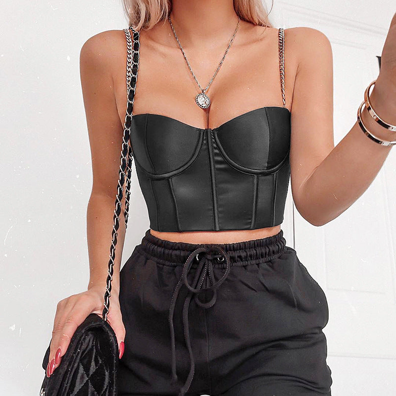 Chain Cropped Bustier