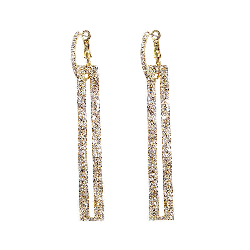 Long square earrings