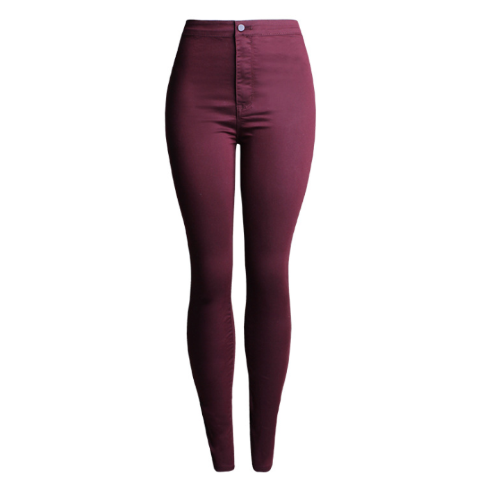 Wine High Waist Jeans