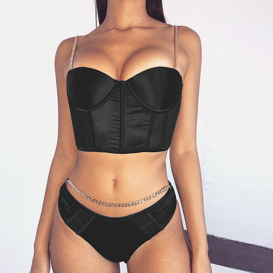 Chain Cropped Bustier