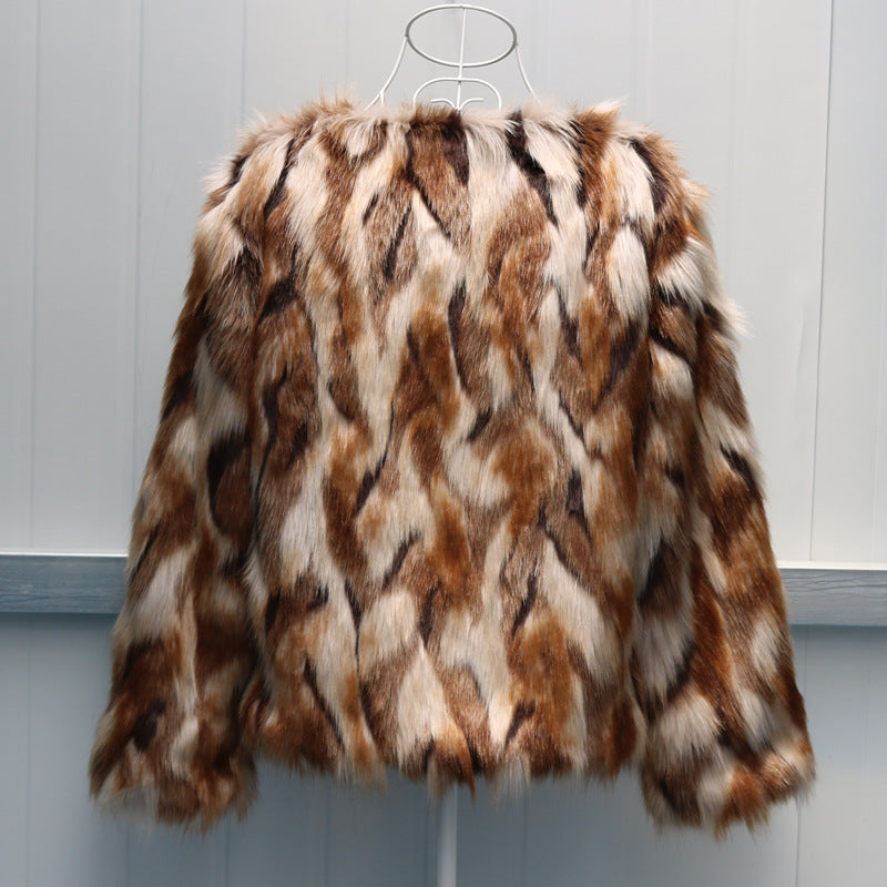 Faux Fox Fur Coat