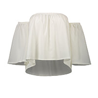 off-shoulder chiffon shirt