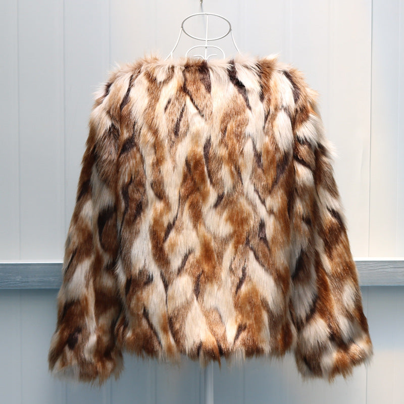Faux Fox Fur Coat