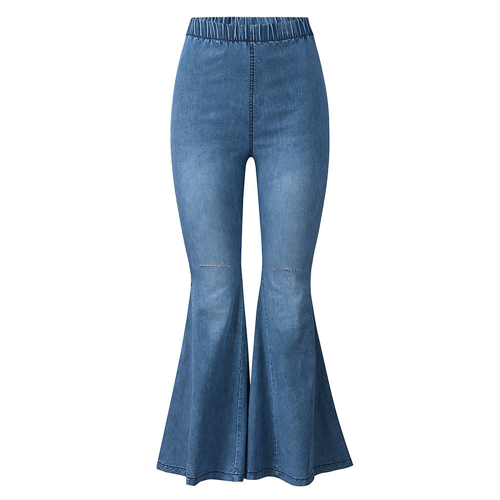 High Waisted Frayed Denim with raw edges