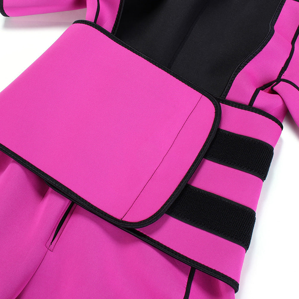 long piece bodysuit double-layer sweatsuit