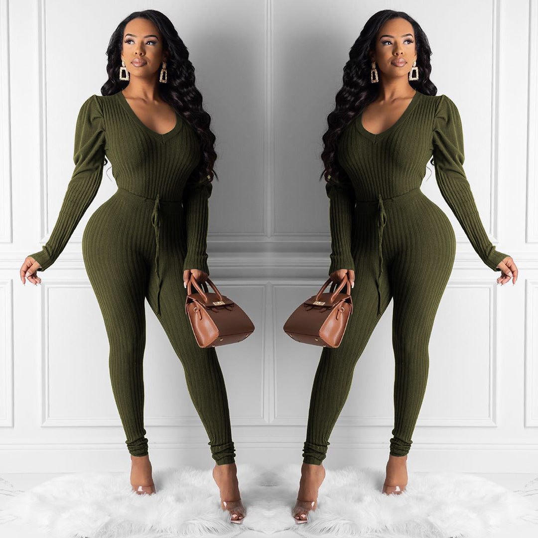 Puff Sleeve Two-piece Set