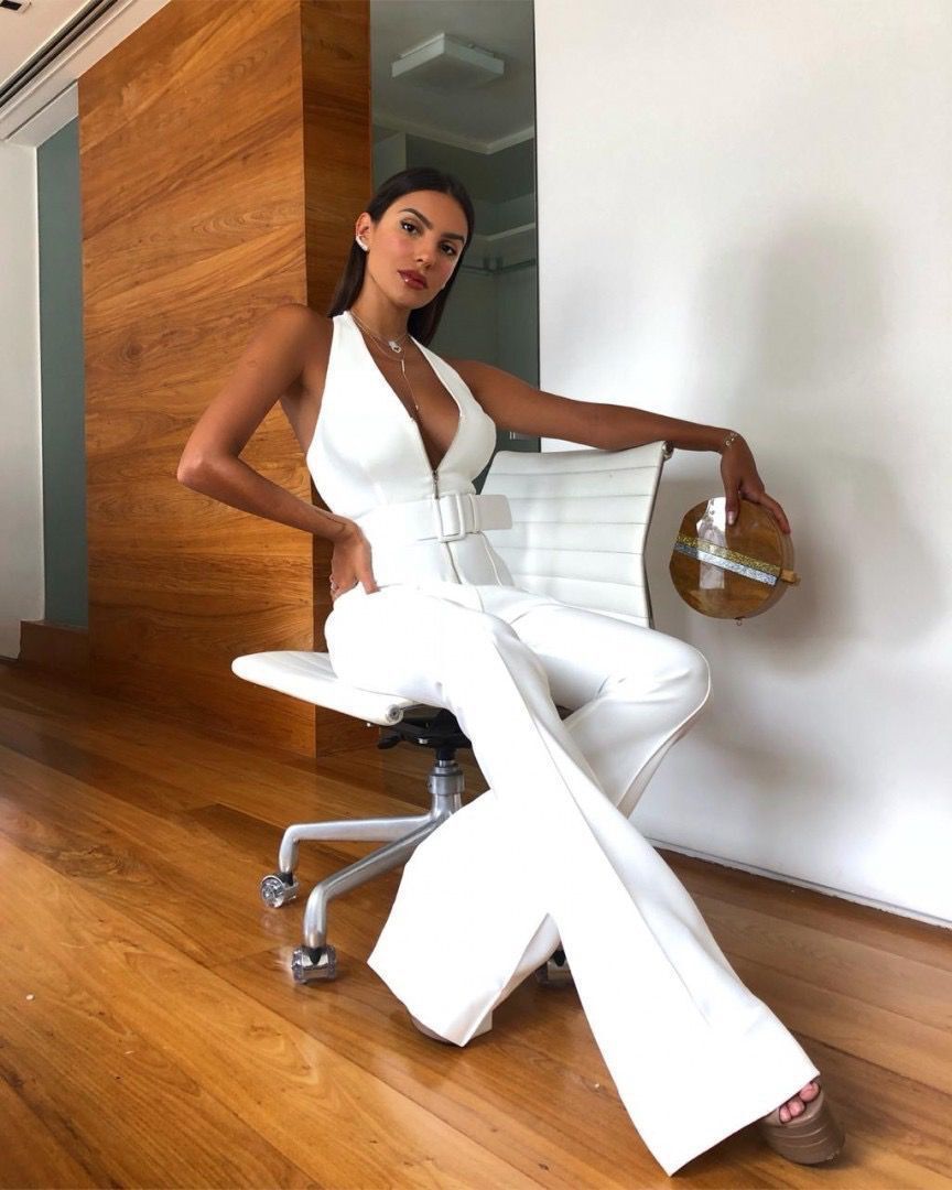Deep V Jumpsuit