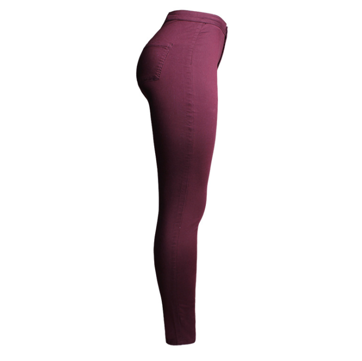 Wine High Waist Jeans