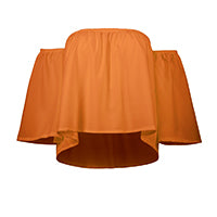 off-shoulder chiffon shirt