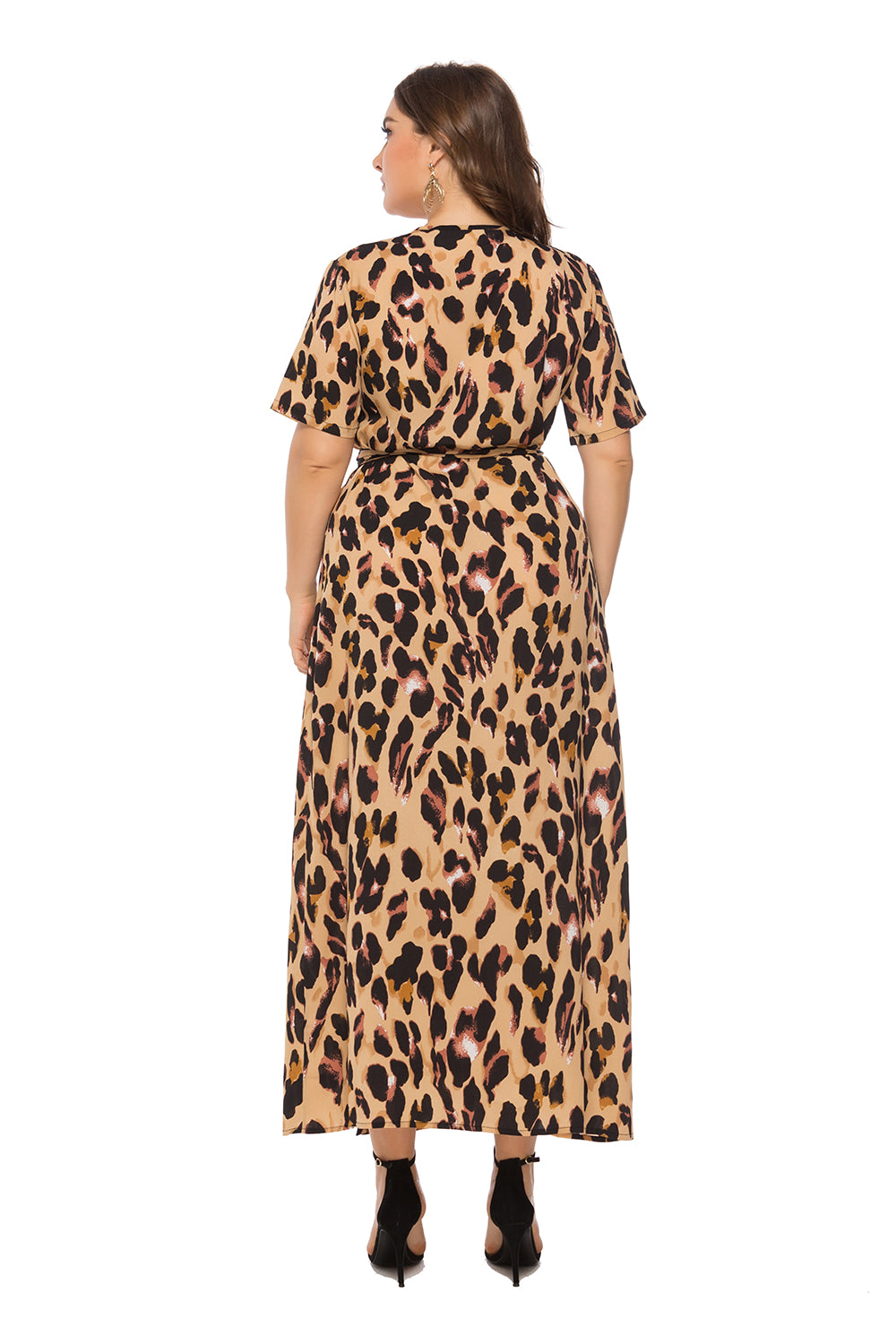 leopard print wrap dress