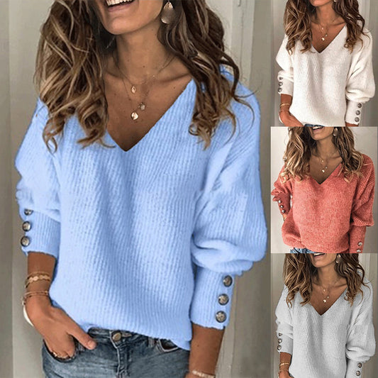 V-neck loose sleeves