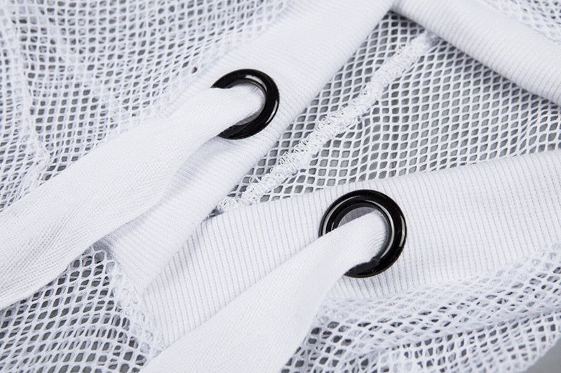 Mesh Hoodie Set