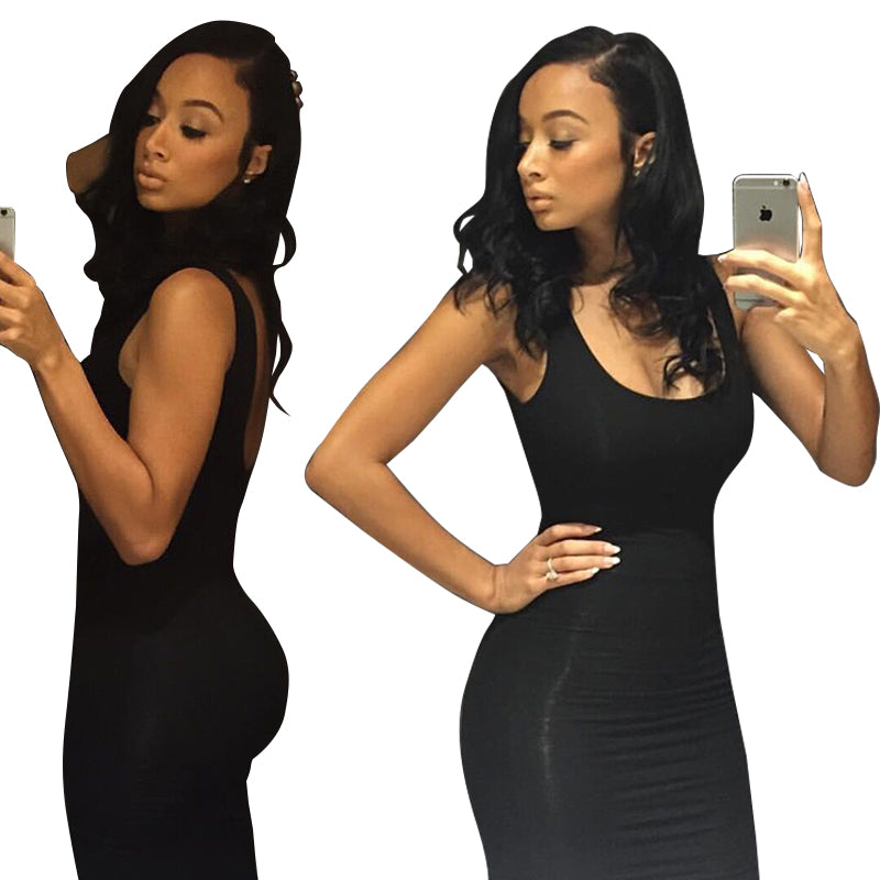 Black Sleeveless Bodycon Dress