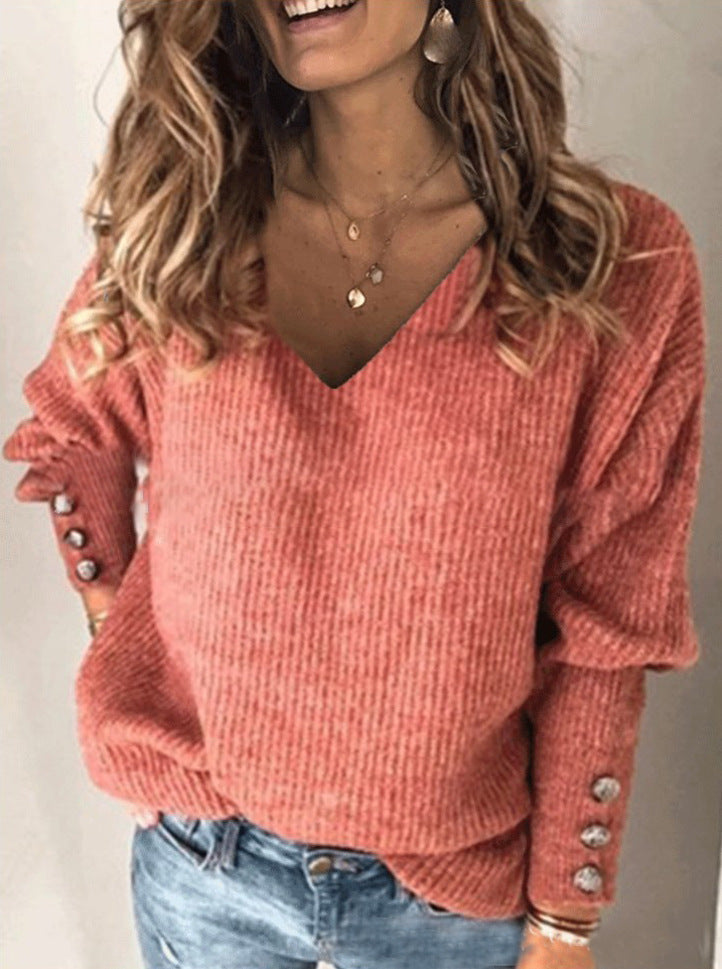 V-neck loose sleeves