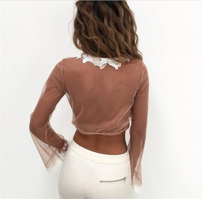 Lace mesh top
