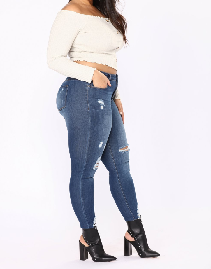 Dark Blue Ripped Jeans