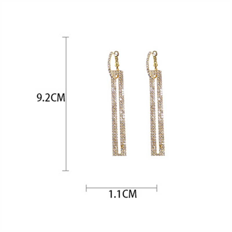 Long square earrings