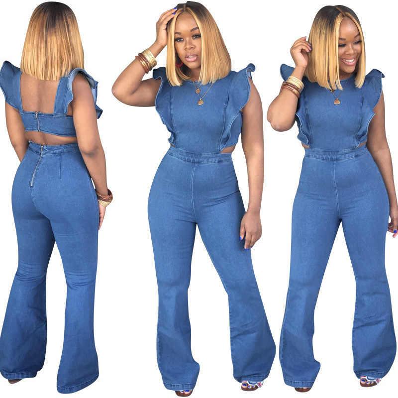Denim Ruffled jumpsuit