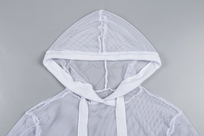 Mesh Hoodie Set