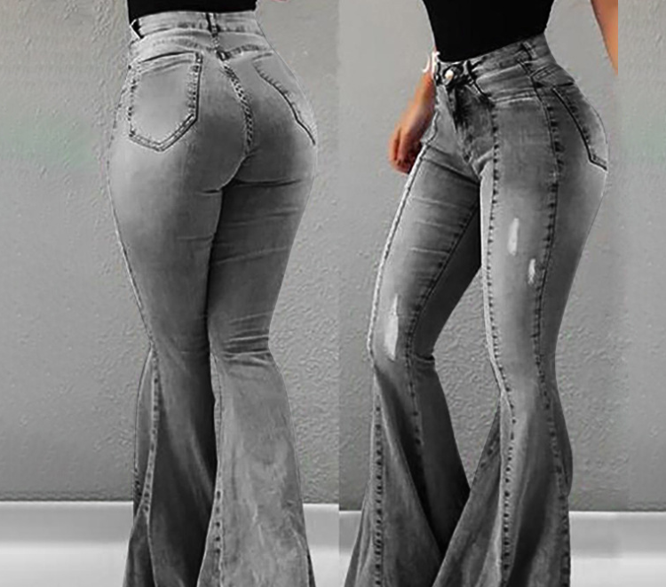 High waist flared jeans