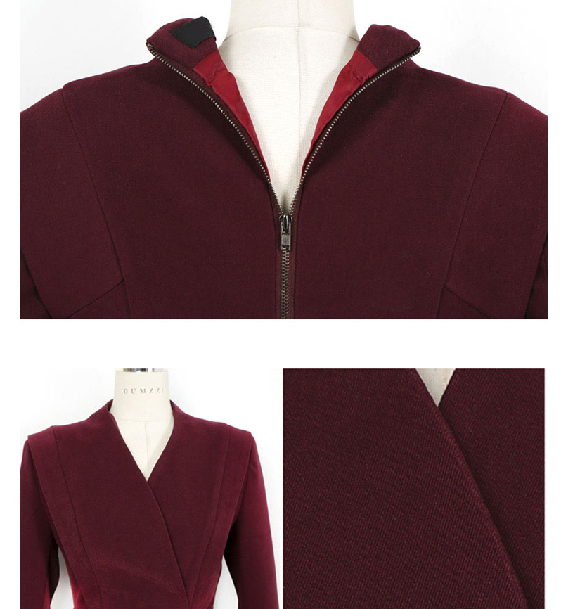 long-sleeved double-breasted blazer dress