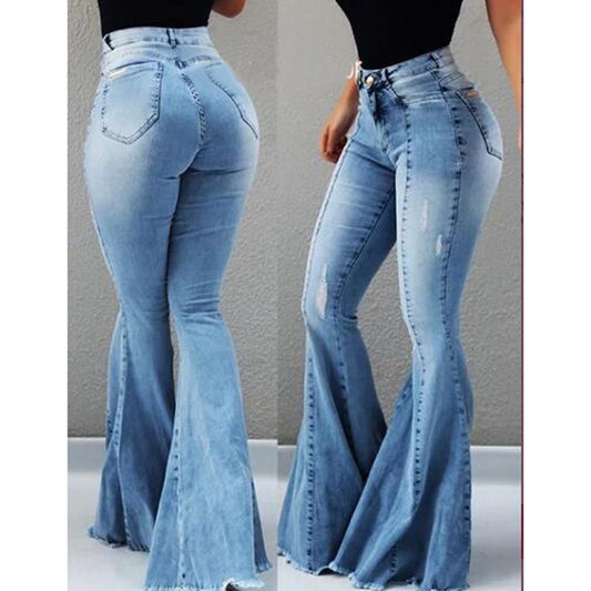 High waist flared jeans