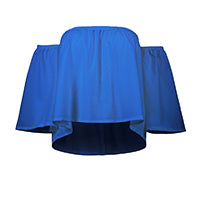 off-shoulder chiffon shirt