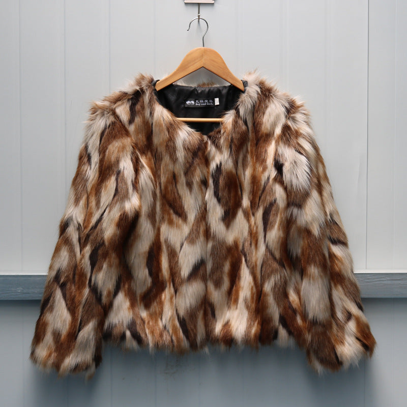 Faux Fox Fur Coat